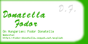 donatella fodor business card